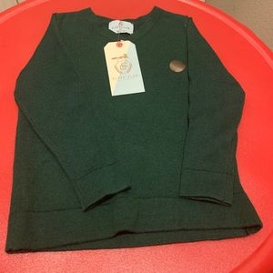 New green boy sweater size 2/3